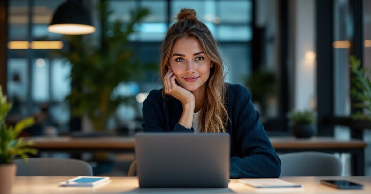 Étudiant en master marketing digital travaillant sur une stratégie numérique avec un ordinateur portable