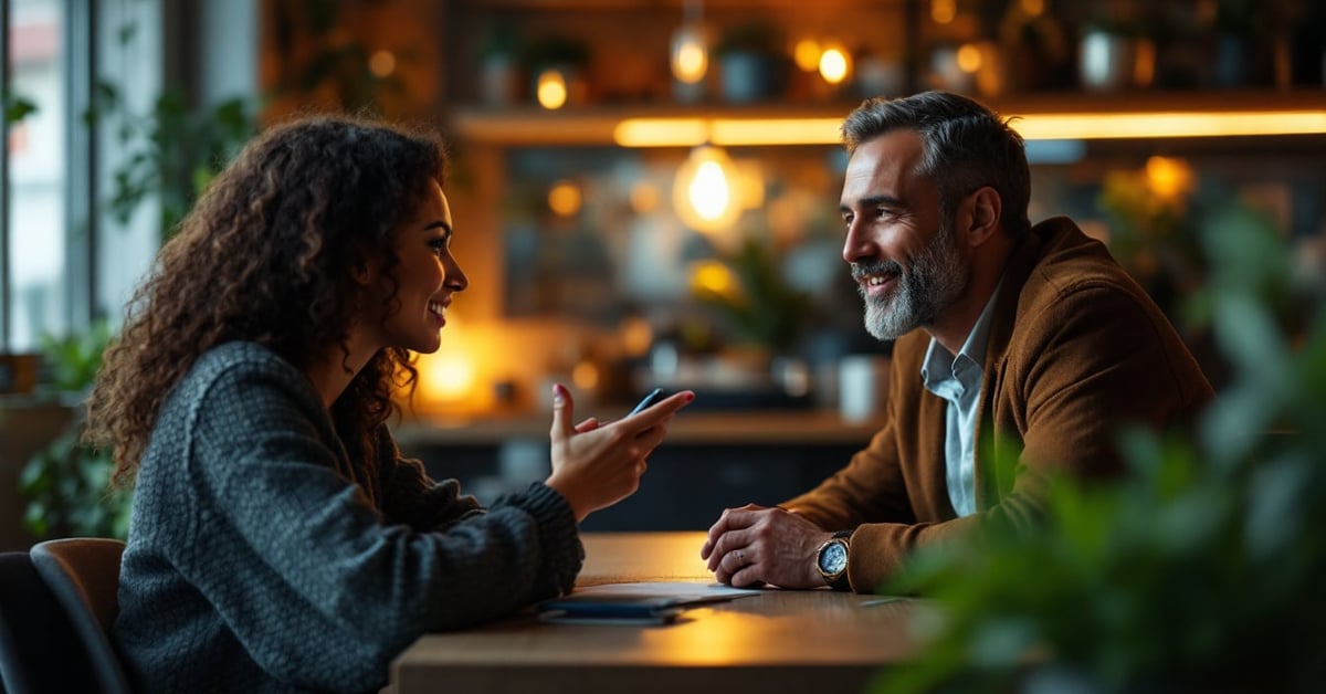 Entrepreneur utilisant les réseaux sociaux sur smartphone et ordinateur pour développer son entreprise