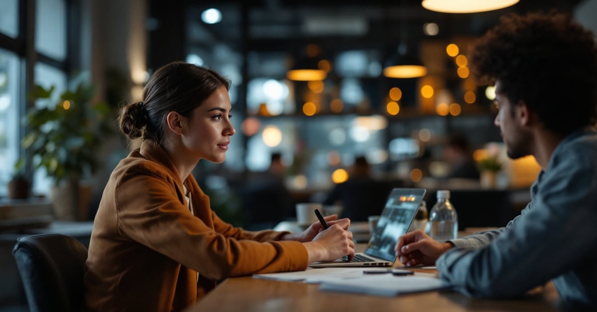 Stratégie de communication relations presse : échange professionnel en réunion éditoriale